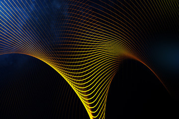 Wall Mural - digital yellow wave background