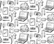© jane55 - Brainstorm concept. Business and idea flat design. Hand drawn doodle home office