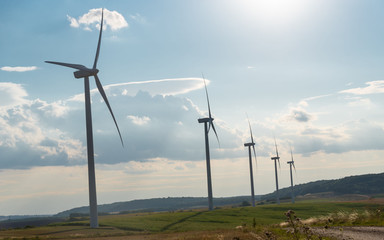  Wind turbines in a rural landscape