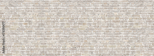 Jalousie-Rollo - White wash old brick wall panorama. (von Soho A studio)