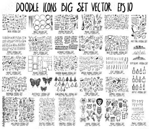 Mega Doodle Data Circle Arrow Music People Party Font Sport School