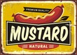 Mustard promotional retro label design
