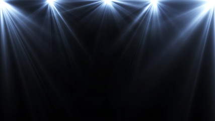 Wall Mural - spotlights lighting flare on a dark background, abstract