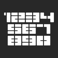Wall Mural - numbers set, sports t-shirt print numbers stencil black and white bold stylish font, typography desi