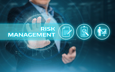 Wall Mural - risk management strategy plan finance investment internet business technology concept