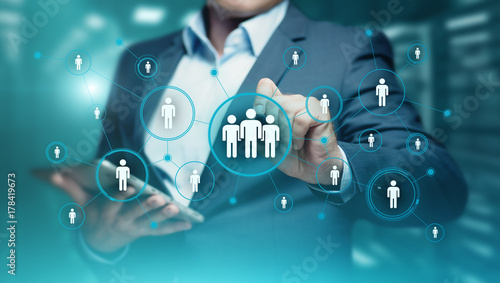 Cuadros en Lienzo Human Resources HR management Recruitment Employment Headhunting Concept