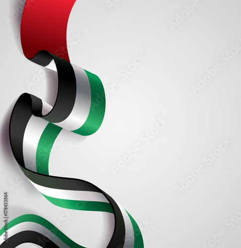 Fotografie, Obraz UAE Independence Day abstract background in national flag color theme