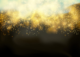Wall Mural - abstract futuristic golden glittering festive background template