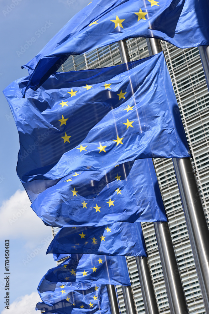 europe drapeau etoile CEE communaute commission parlement europeen  institutions politique Berlaymont Brexit berne deuil - obrazy, fototapety, plakaty 