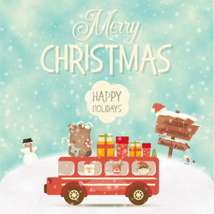 Poster - Merry Christmas Greeting Card