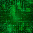© Ihor - Generation of random binary data.  Coding information. Matrix vector background