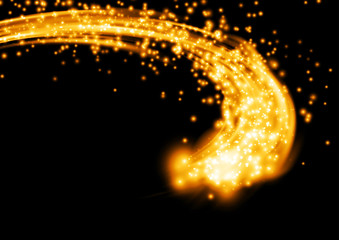 Wall Mural - Powerful orange futuristic cable stream wave template