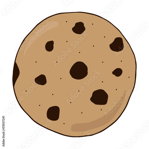 Chocolate Chip Cookie Vector Illustration Doodle Drawing Sweet Cookie Hand Drawing Buy This Stock Vector And Explore Similar Vectors At Adobe Stock Adobe Stock