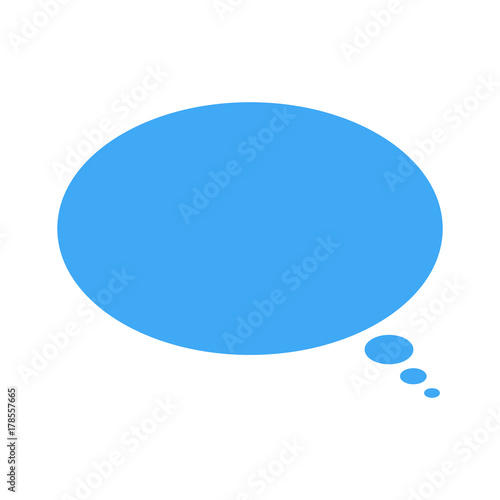 Think Or Idea Linear Icon One Simple Blue Thinking Bubble Icon Idea Illustration Message Illustration For Web Flat And Cute Graphic Thinking Balloon Stock Vector Adobe Stock