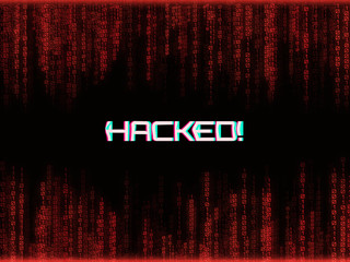 Abstract digital background with  red color of binary code and 