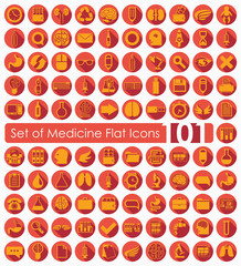 Wall Mural - Set of medicine icons