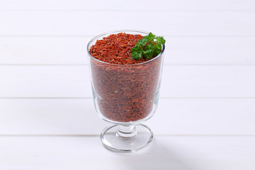 Canvas Print - glass of red rice