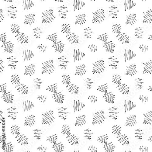 Vector Endless Seamless Pattern Of The Inky Black Baby Doodles