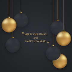 Wall Mural - vector modern christmas or 2018 happy new year winter holiday invitation card
