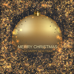 Wall Mural - vector modern christmas or 2018 happy new year winter holiday invitation card