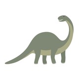 Fototapeta Dinusie - Apatosaurus dinosaur icon. Cartoon illustration of apatosaurus dinosaur vector icon for web