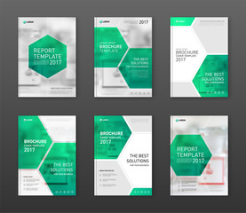 Wall Mural - Pharmaceutical brochure cover templates set.