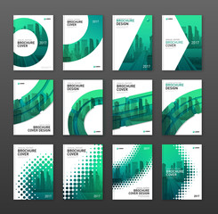 Wall Mural - Brochure cover design layout set  for business and construction.