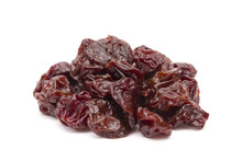 Dried Cherries On A White Backgroun