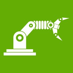 Wall Mural - Robotic hand manipulator icon green