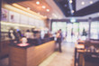 Blurred background made with Vintage Tones,Coffee shop blur background with bokeh and working man in cafe