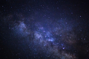 Wall Mural - starry night sky, milky way galaxy with stars and space dust in the universe, long exposure photogra