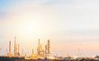 © vacancylizm - Aerial view oil refinery night background during twilight,Industrial zone,Energy power station.