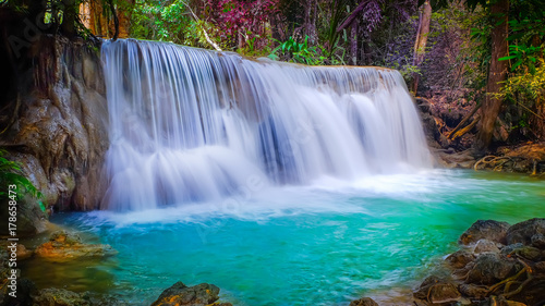 waterfall and leaves change color. © beerphotographer