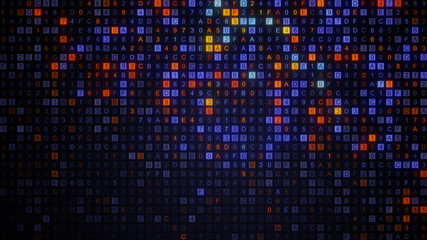 Wall Mural - digital hex data code abstract technology illustration