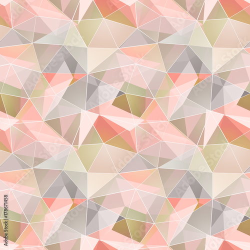 Naklejka na szybę Polygonal seamless pattern in pastel colors.