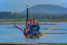 Cutter Suction Dredger At Work