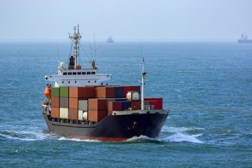 Poster - Container vessel in Vung Tau quay. Vietnam