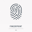Fingerprint thin line icon. Modern vector illustration of password identity.