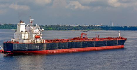 Wall Mural - Oil products tanker in Johor strait