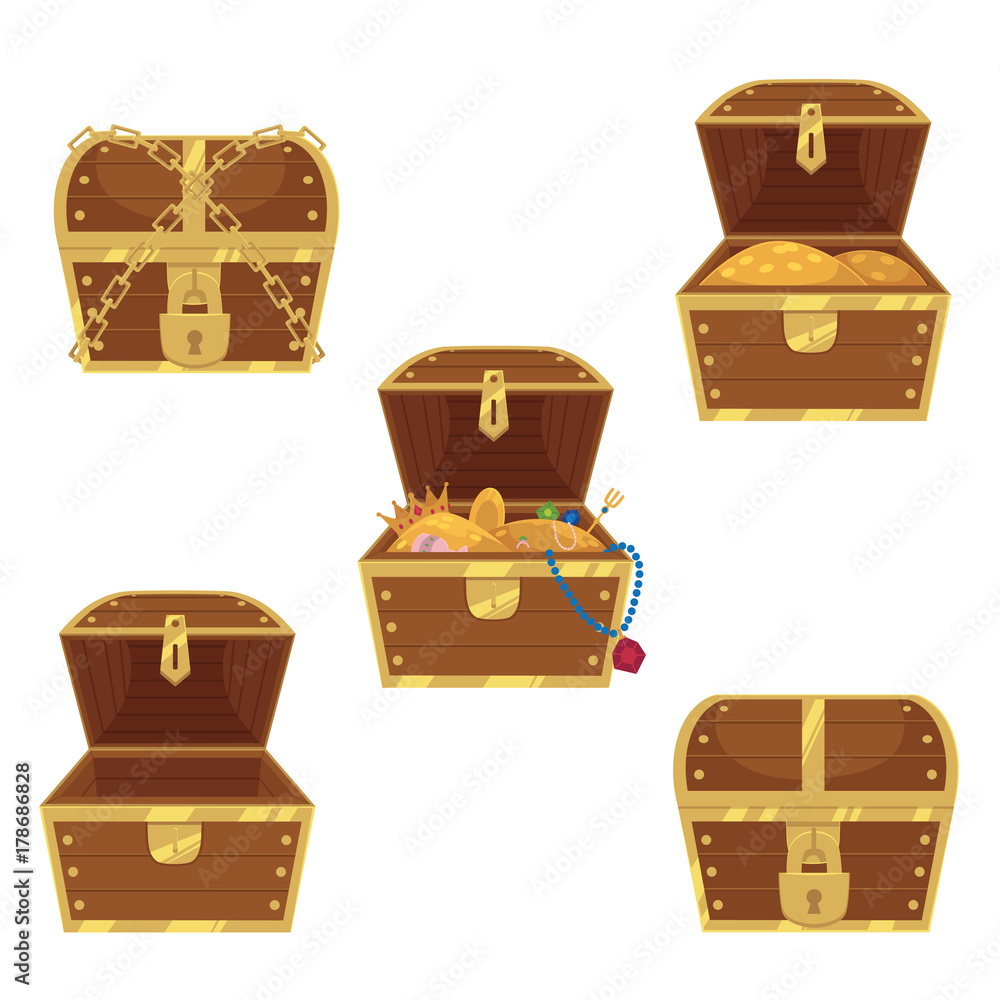 closed treasure chest clipart