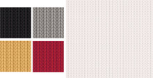 Black, Gray, Dark Red, White And Gold Knitted Seamless Pattern. Vector Knit Texture. Christmas Winter Background.
