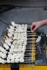 Thai dessert, Thai dessert sweet grilled banana on stove