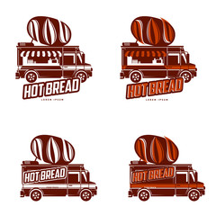 Wall Mural - food truck vector logo template