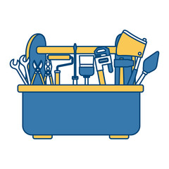 Construction toolbox isolated icon vector illustration graphic design