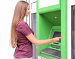 © Africa Studio - Woman inserting credit card into cash machine outdoors