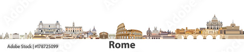 Fotografía Rome vector city skyline