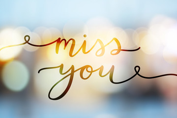 Wall Mural - miss you lettering