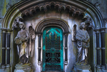 Entrance To A Mausoleum In A Cemetery