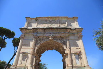 Canvas Print - Arch of Titus, Roman Forum, Rome, Italy.