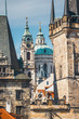 View of Charles Bridge in Prague, Czech Republic. No people
